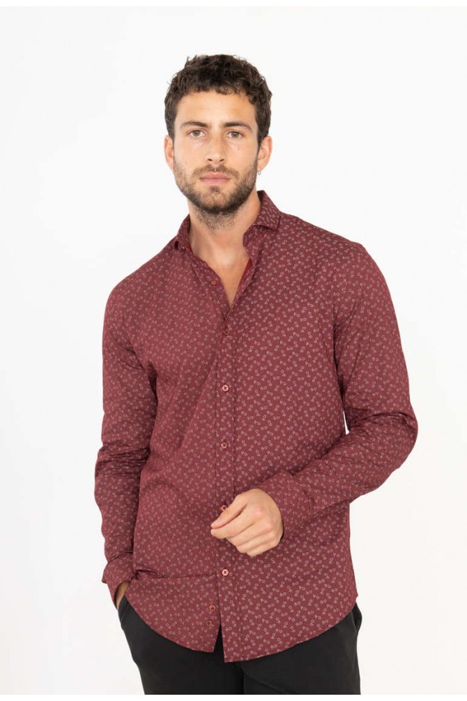 Chemise slim fit STRETCH motifs NAPOLITAIN