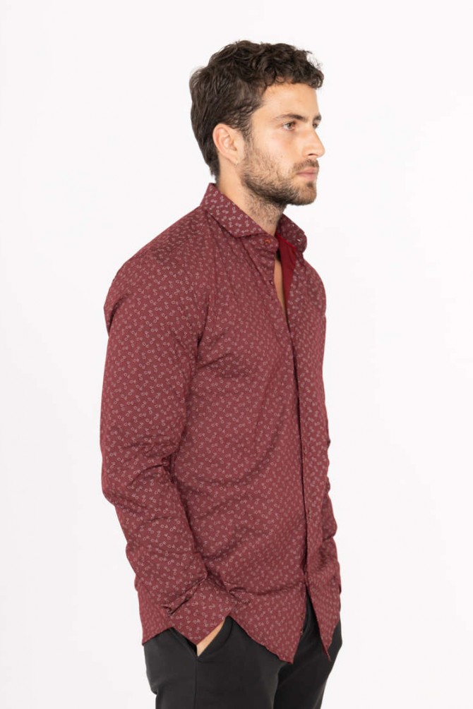 Chemise slim fit STRETCH motifs NAPOLITAIN