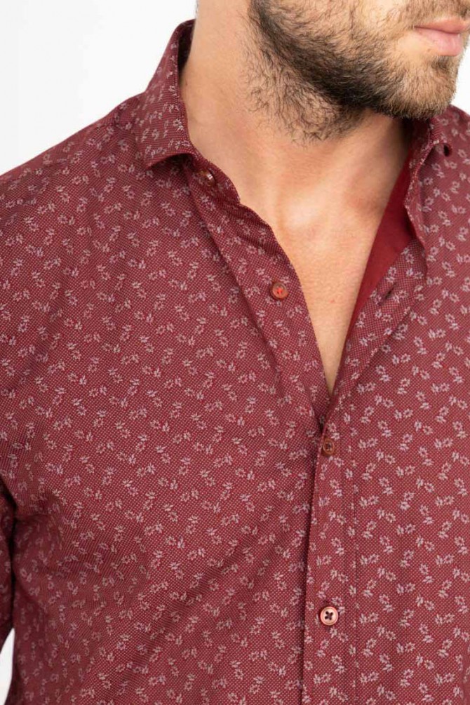 Chemise slim fit STRETCH motifs NAPOLITAIN