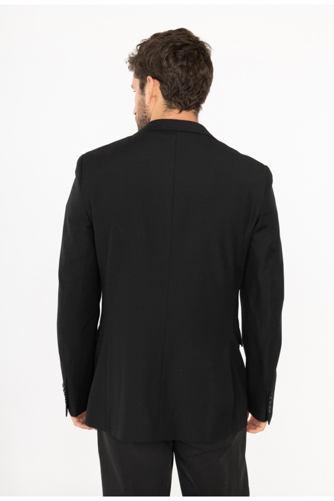 Black jacket in curved cut