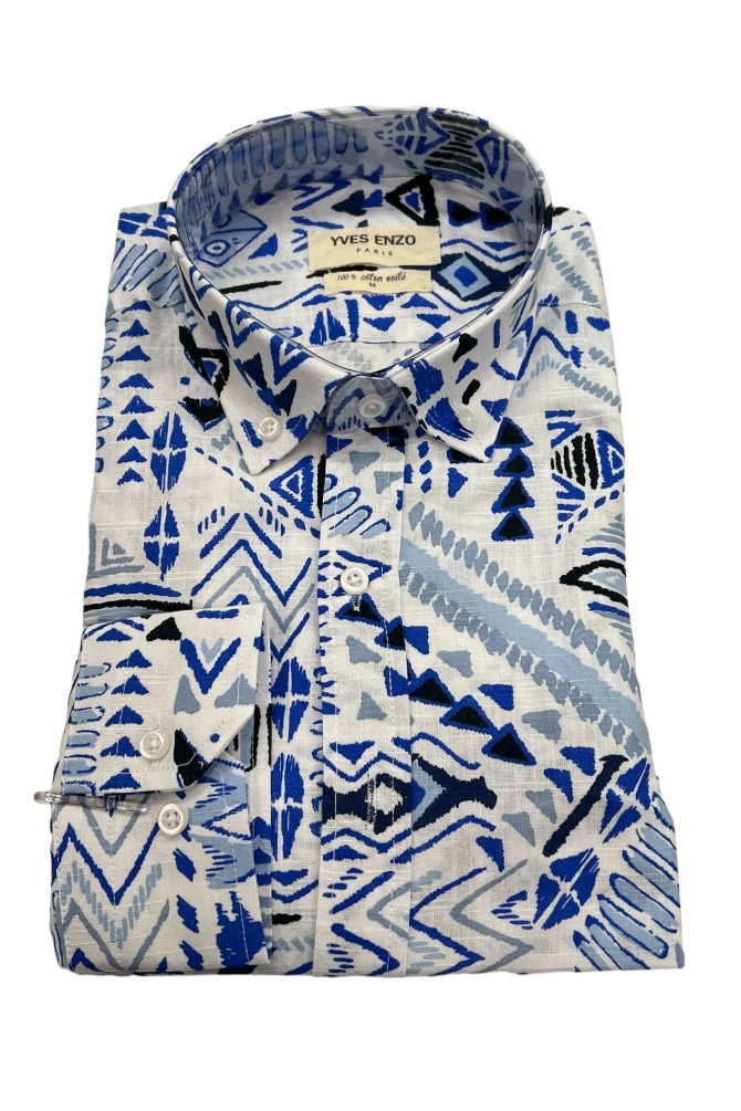 Printed shirt in cotton veil