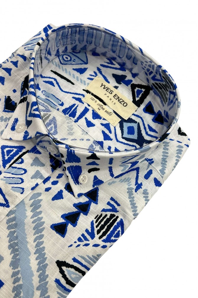 Printed shirt in cotton veil