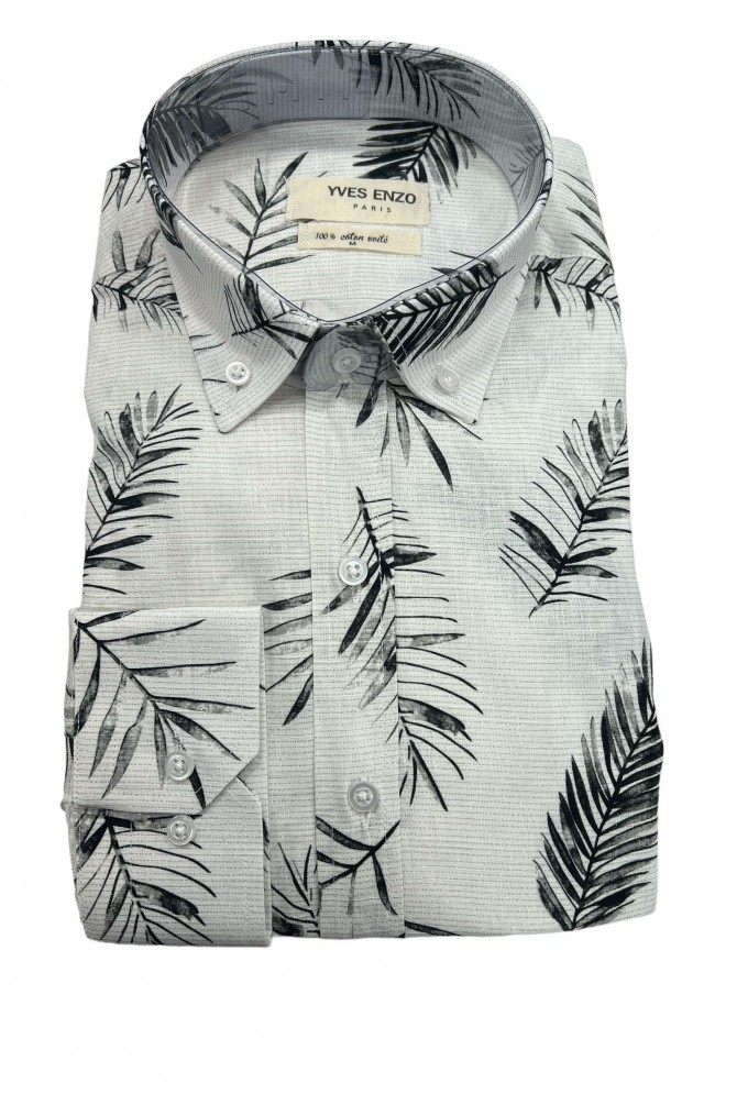 Printed shirt in cotton veil