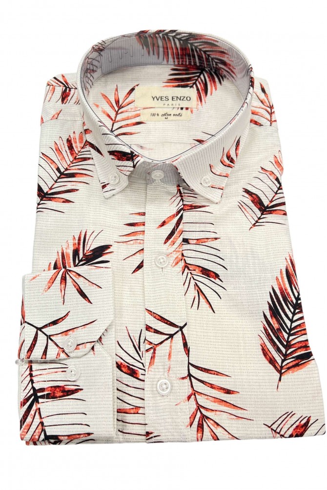 Printed shirt in cotton veil