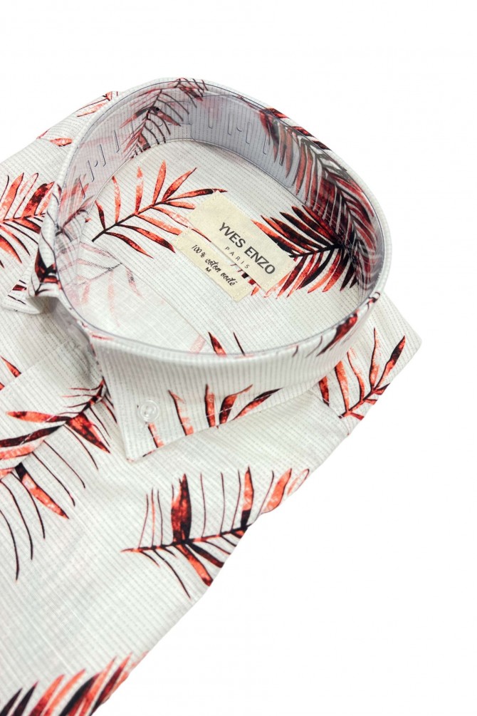Printed shirt in cotton veil