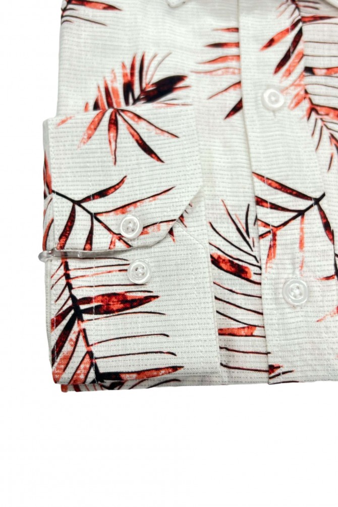 Printed shirt in cotton veil