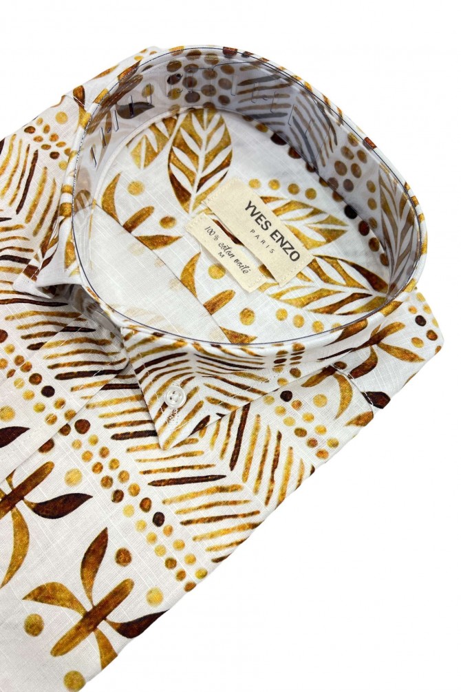 Printed shirt in cotton veil