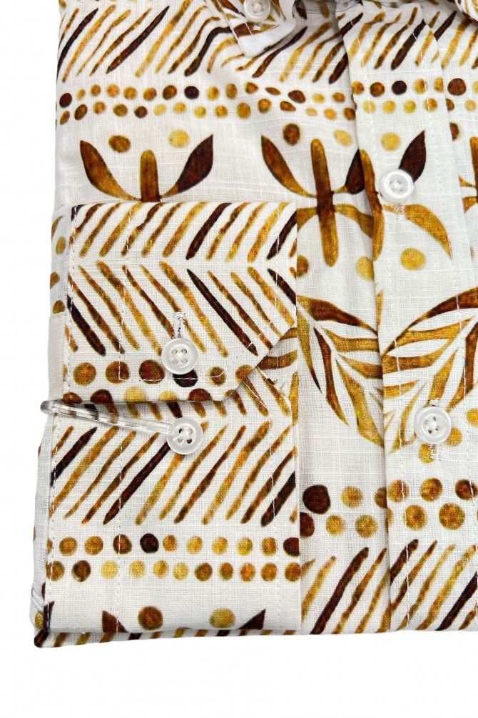 Printed shirt in cotton veil