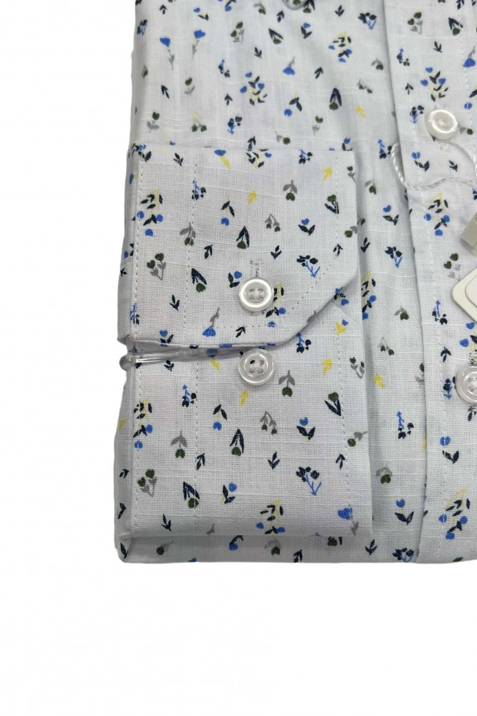 Printed shirt in cotton veil