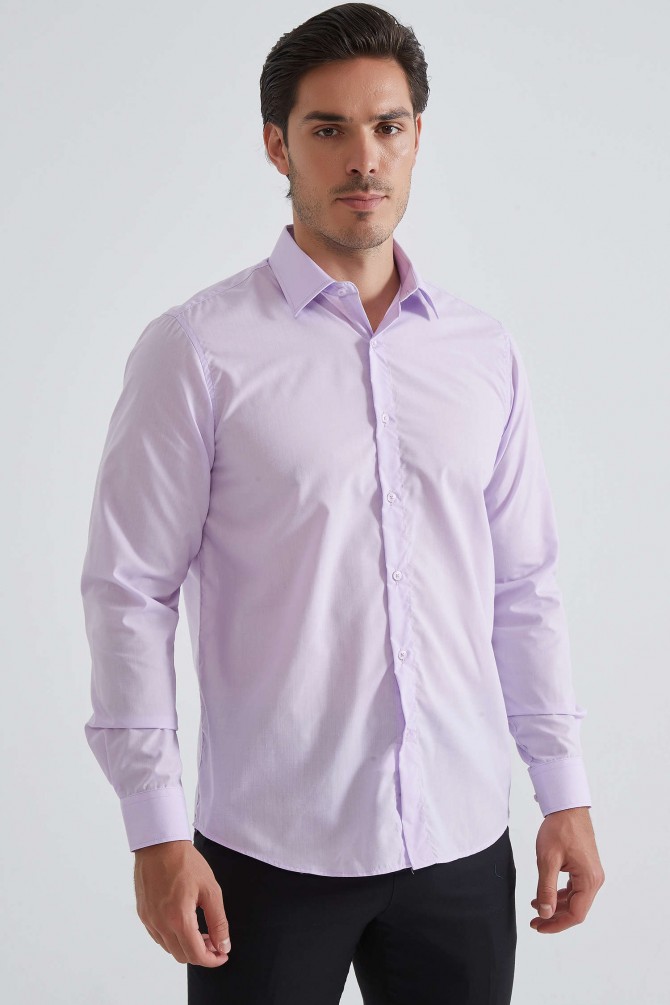 Confort fit non-iron poplin shirt