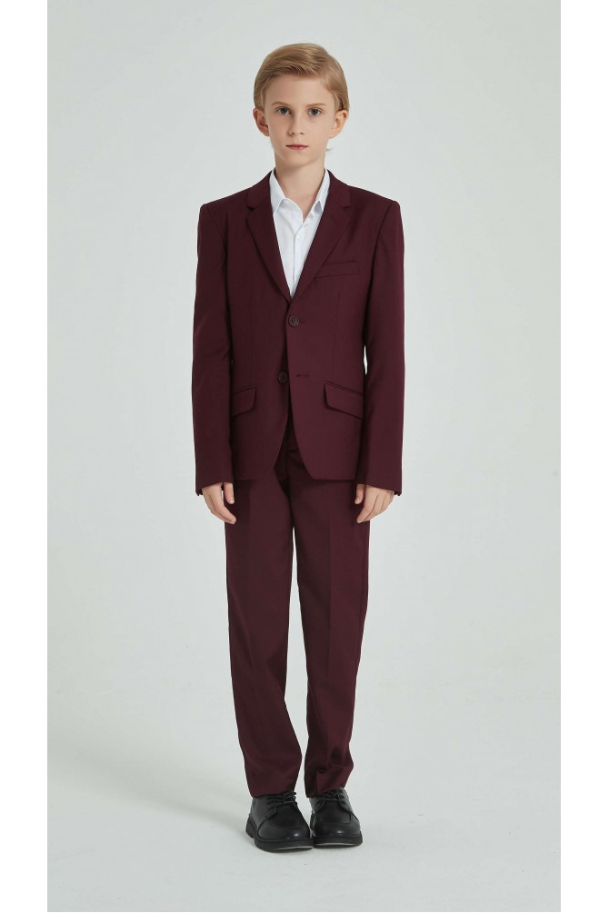 Kids suit in burgundy 